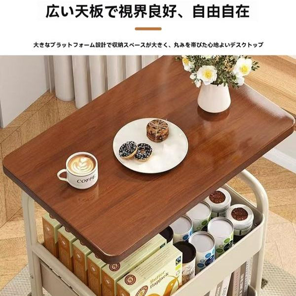 大人気！Hakora™（ハンピタ）No.1✨ 北欧風 多機能収納ワゴンテーブル